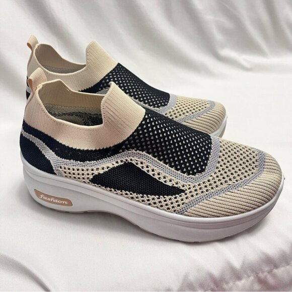 Knit Slip-On Sock Sneakers | Platform Walking Comfort Shoes | Size 39 / 8.5 - Picture 5 of 8